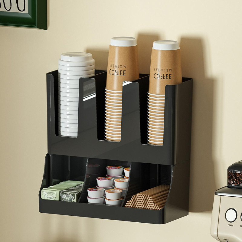Coffee Tea Drawer Organizer - صندوق تخزين أكواب ورقية، حامل أكواب