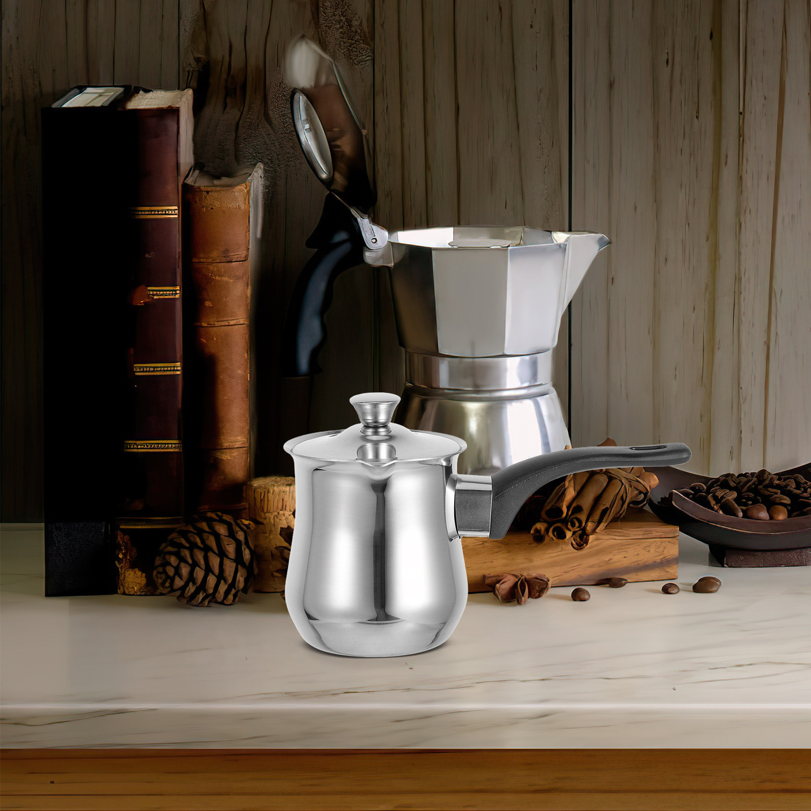 Coffee Tea Pots - وعاء قهوة تركي من الفولاذ المقاوم
