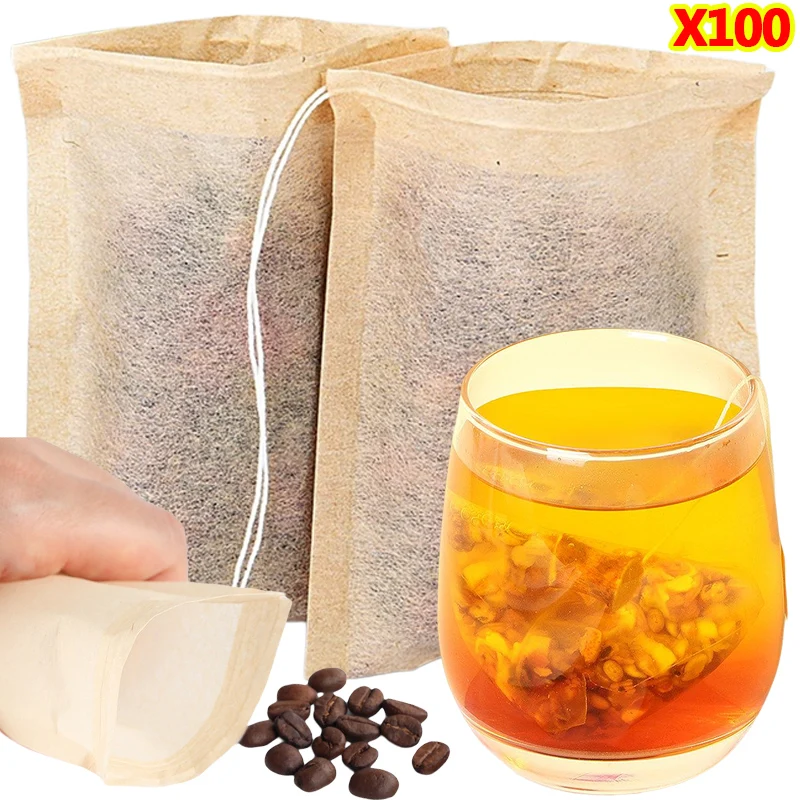 Coffee Bean And Tea Leaf - 100 قطعة أكياس الشاي مع فلتر