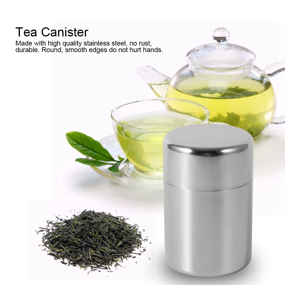 Coffee Tea Sugar Canisters - علبة شاي من الفولاذ المقاوم للصدأ،