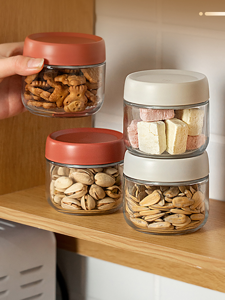 Coffee Tea Drawer Organizer - 280 مللي الزجاج مختومة جرة الحلوى