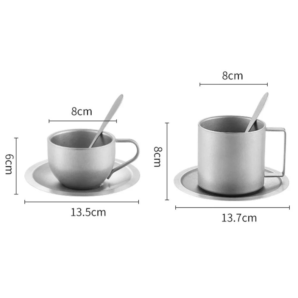Double Wall Mug - كوب قهوة من التيتانيوم بجدار مزدوج،
