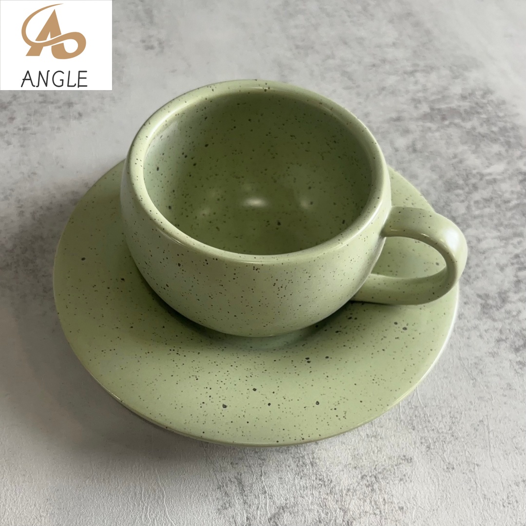 Espresso Cup Saucer - كوب قهوة سيراميك عتيق سعة 280
