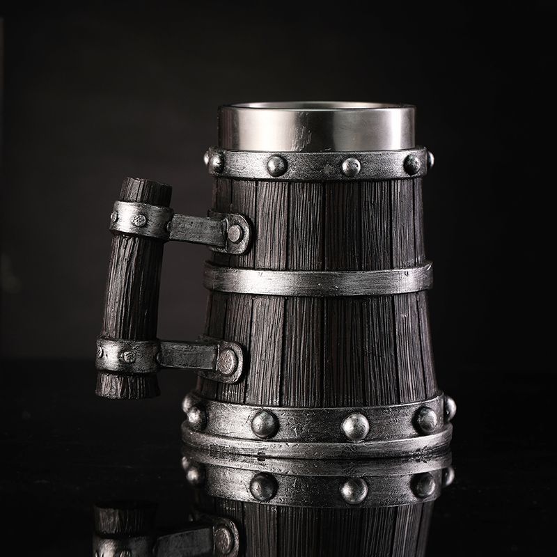 Coffee Tea Pictures - كوب بيرة بتصميم خشبي من الراتنج