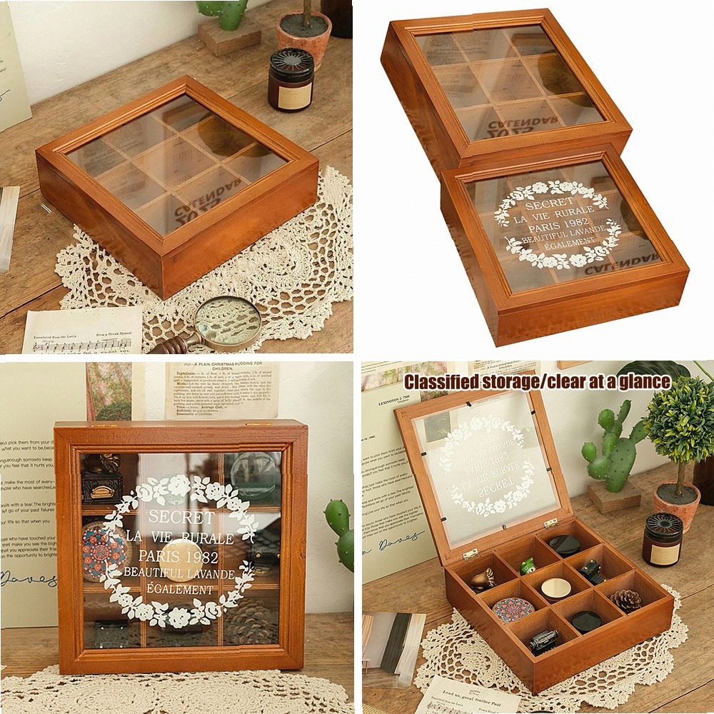 Coffee Tea Drawer Organizer - حامل أكياس الشاي الخشبي مع درج