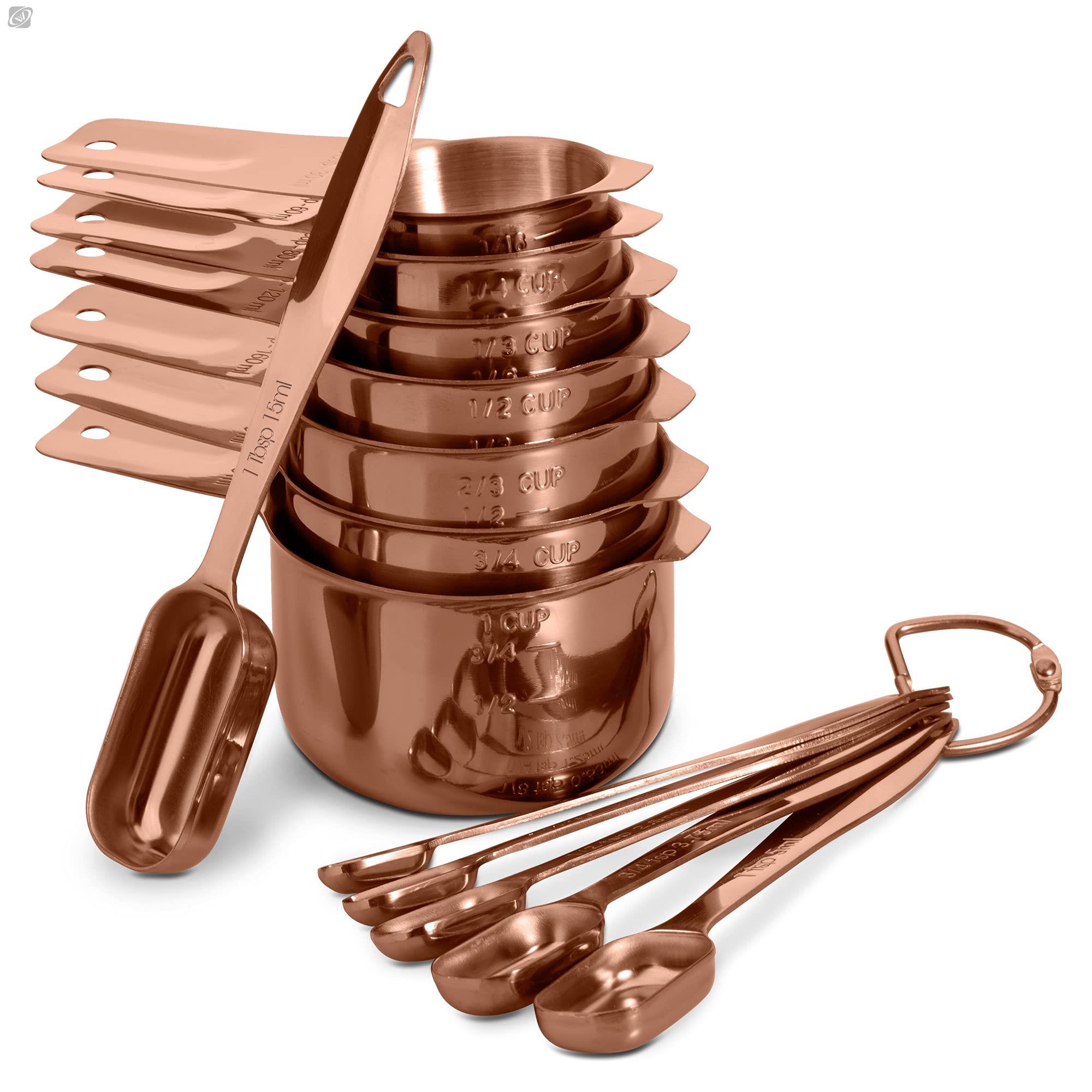 Tea Coffee Pot Set - 13 قطعة طقم ملاعق القياس الفولاذ