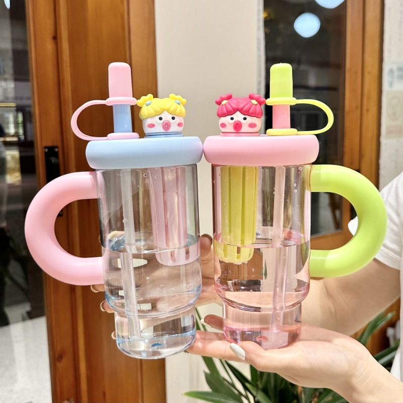 Coffee Tea Equipment - زجاجة مياه محمولة من القش، كوب