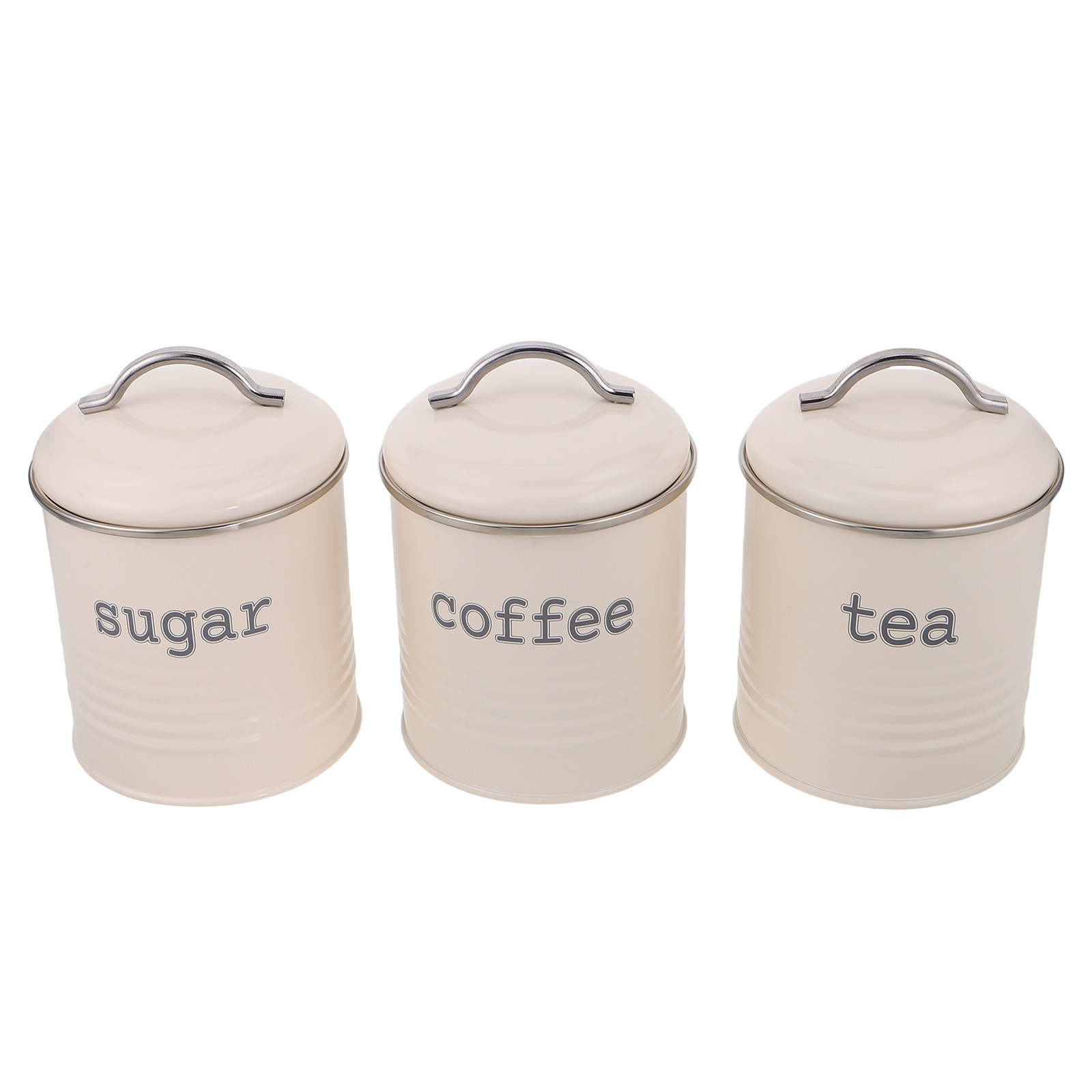 Coffee Tea Jars - مجموعة من 3 حاويات محكمة الإغلاق