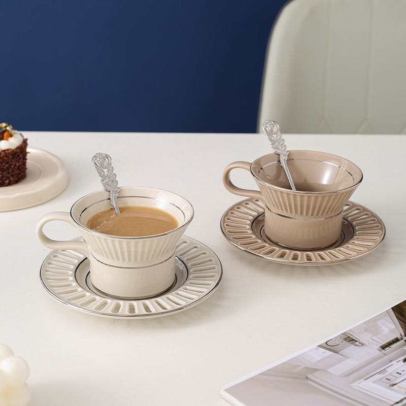 Coffee Tea Sugar Set - الفاخرة السيراميك فنجان القهوة طبق الشمال