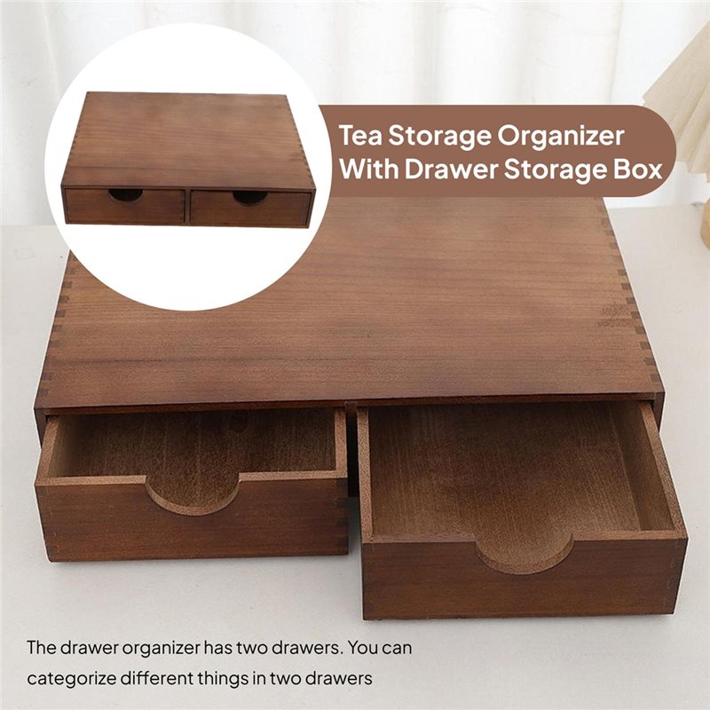 درج تخزين خشبي لكبسولات القهوة - مراجعة Coffee Tea Drawer Organizer وسعره