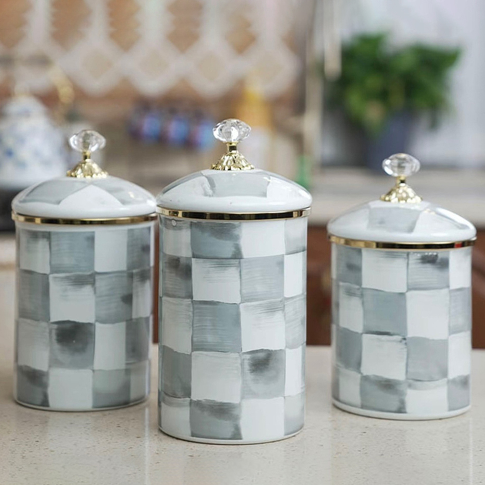 الأوروبية الرجعية الكلاسيكية ت - مراجعة Coffee Tea Sugar Canisters وسعره
