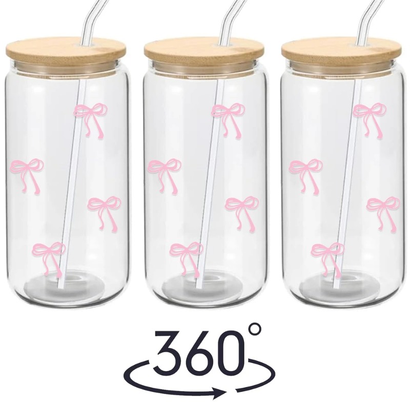كوب زجاجي بتصميم فيونكة لطيفة  - مراجعة Coffee Tea Jars وسعره