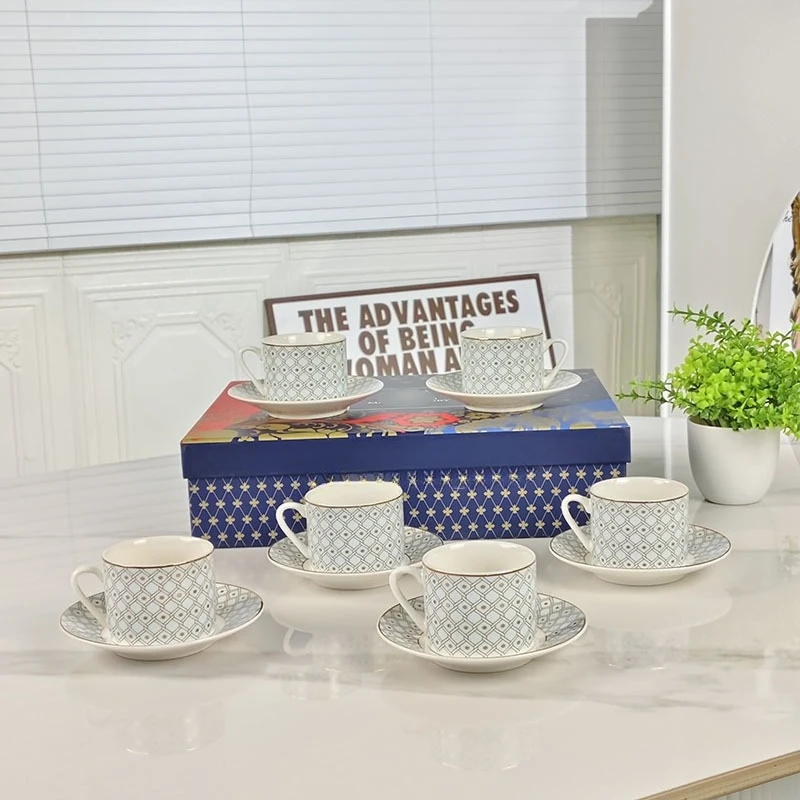 طقم فناجين إسبريسو وصحون 12 قط - مراجعة Espresso Cup Saucer وسعره