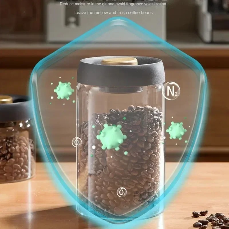 جرة قهوة يدوية مختومة بالفراغ، - مراجعة Coffee Tea Pictures وسعره
