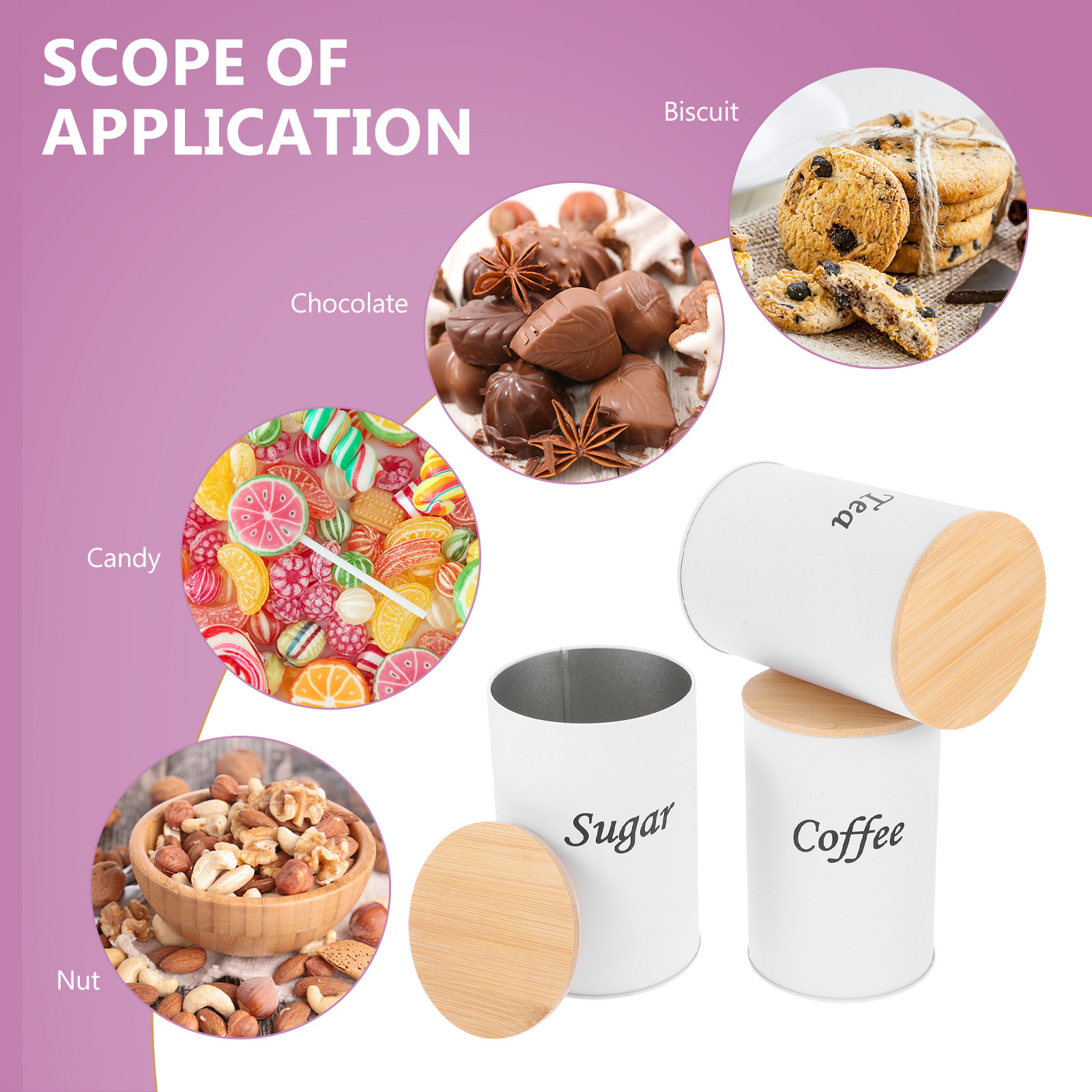 3 قطع علب تخزين محكمة الإغلاق  - مراجعة Coffee Tea Sugar Canisters وسعره