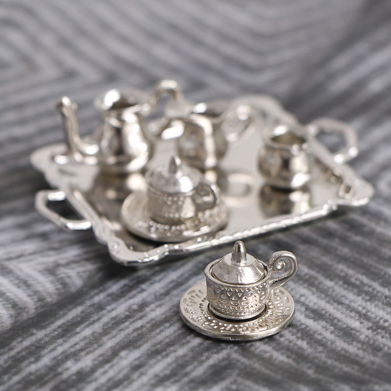 10 قطعة/المجموعة 1/12 دمية مصغ - مراجعة Coffee Tea Sugar Set وسعره