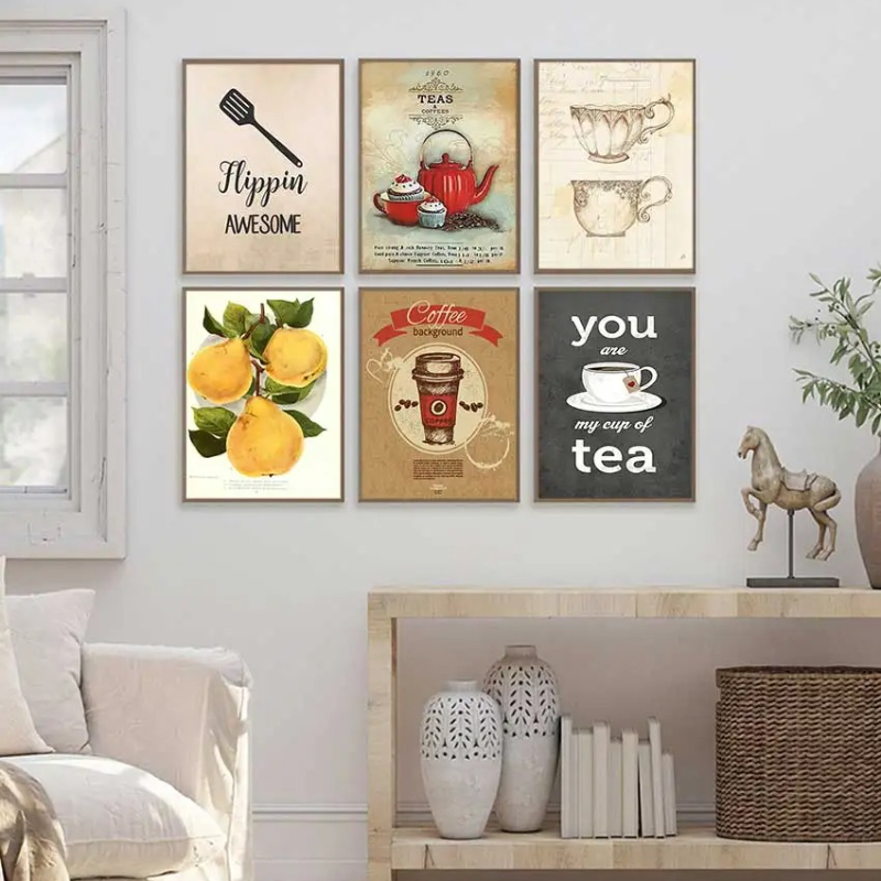 ملصقات وطباعات فنية جدارية بتص - مراجعة Coffee Tea Pictures وسعره