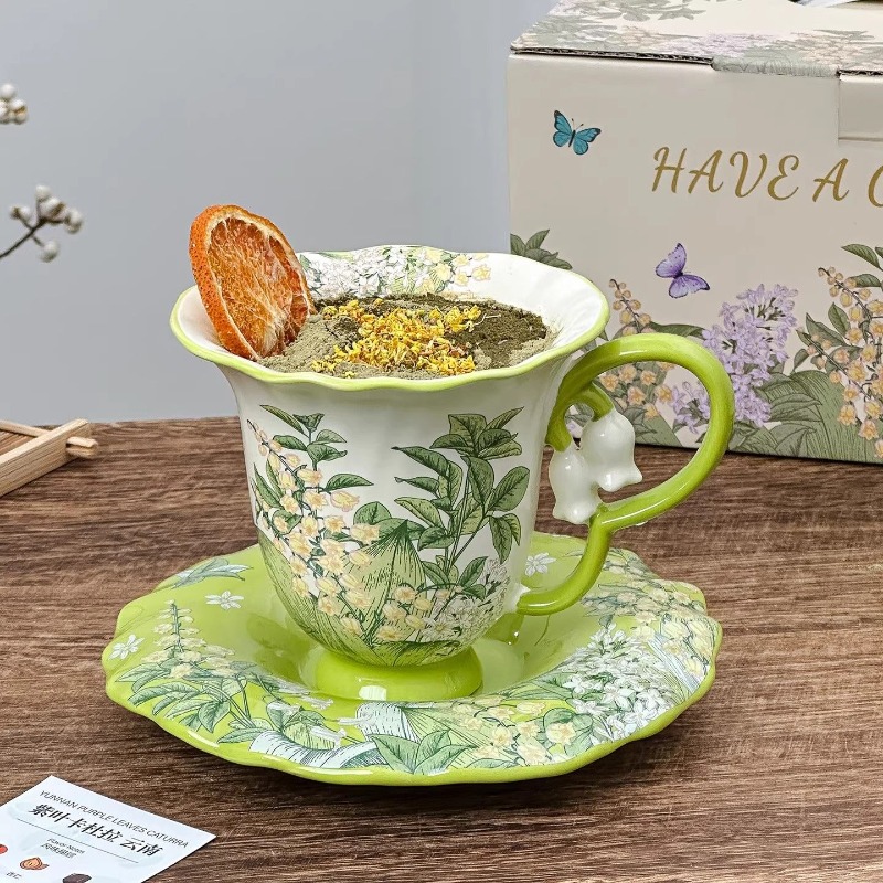 طقم شاي بعد الظهر بتصميم زهرة  - مراجعة Tea Coffee Pot Set وسعره