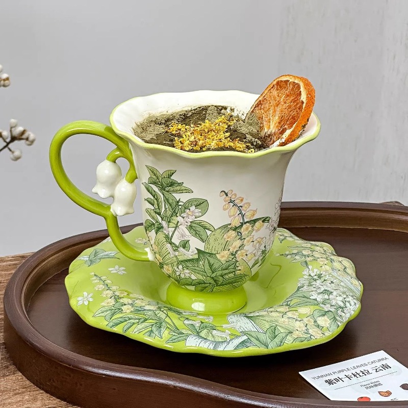 طقم شاي بعد الظهر بتصميم زهرة  - مراجعة Tea Coffee Pot Set وسعره