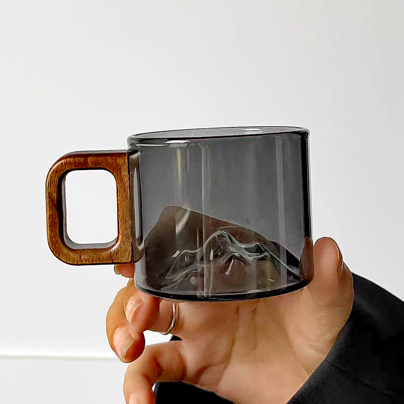 كوب قهوة زجاجي بمقبض خشبي من خ - مراجعة Coffee Tea Pictures وسعره