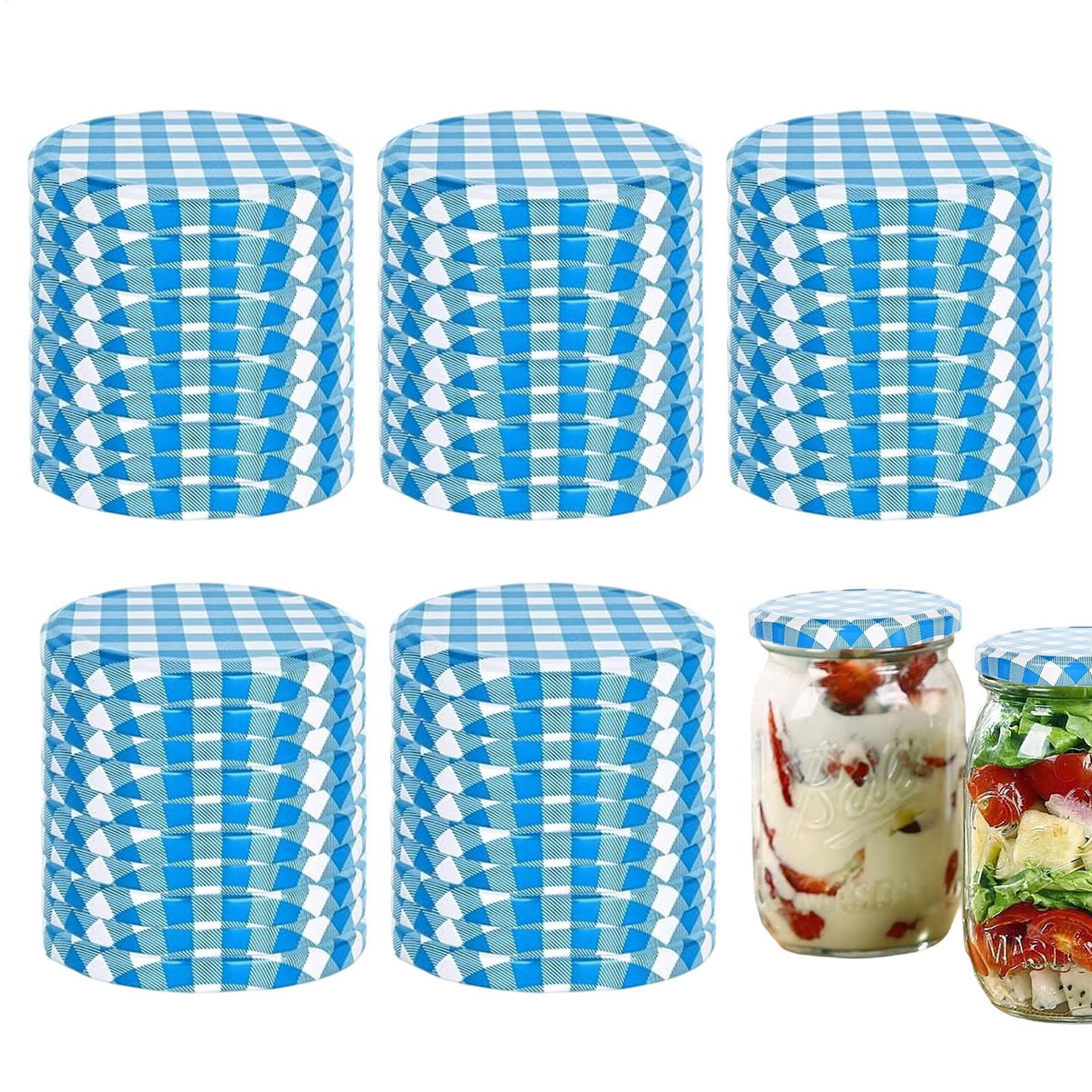 أغطية برطمانات التعليب، 50 قطع - مراجعة Coffee Tea Jars وسعره