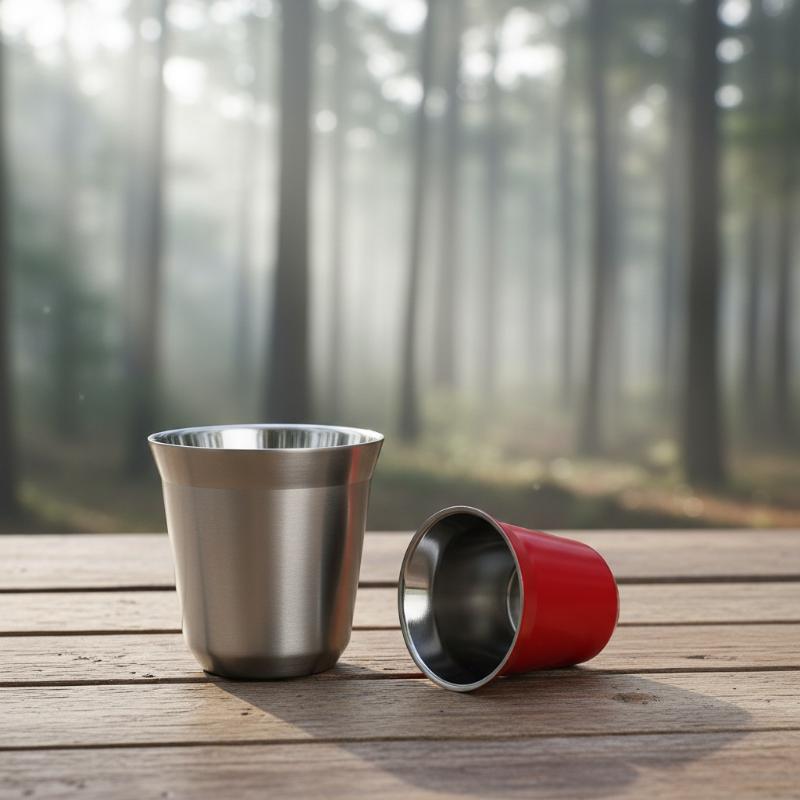 كوب قهوة إسبريسو من الفولاذ ال - مراجعة Espresso Cup Saucer وسعره