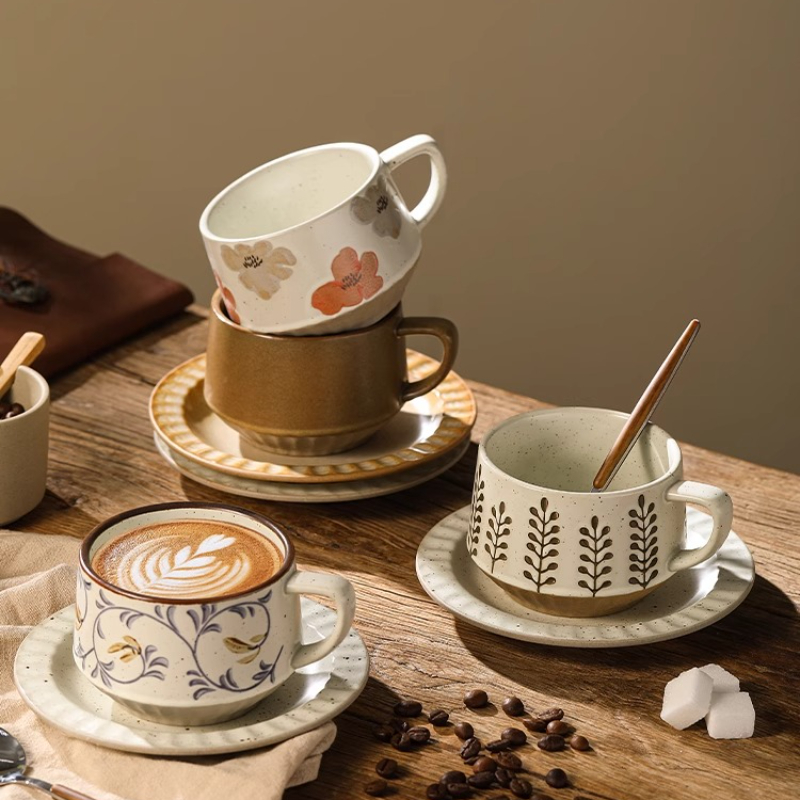 الرجعية كوب سيراميك الفخار الخ - مراجعة Tea Coffee Pot Set وسعره
