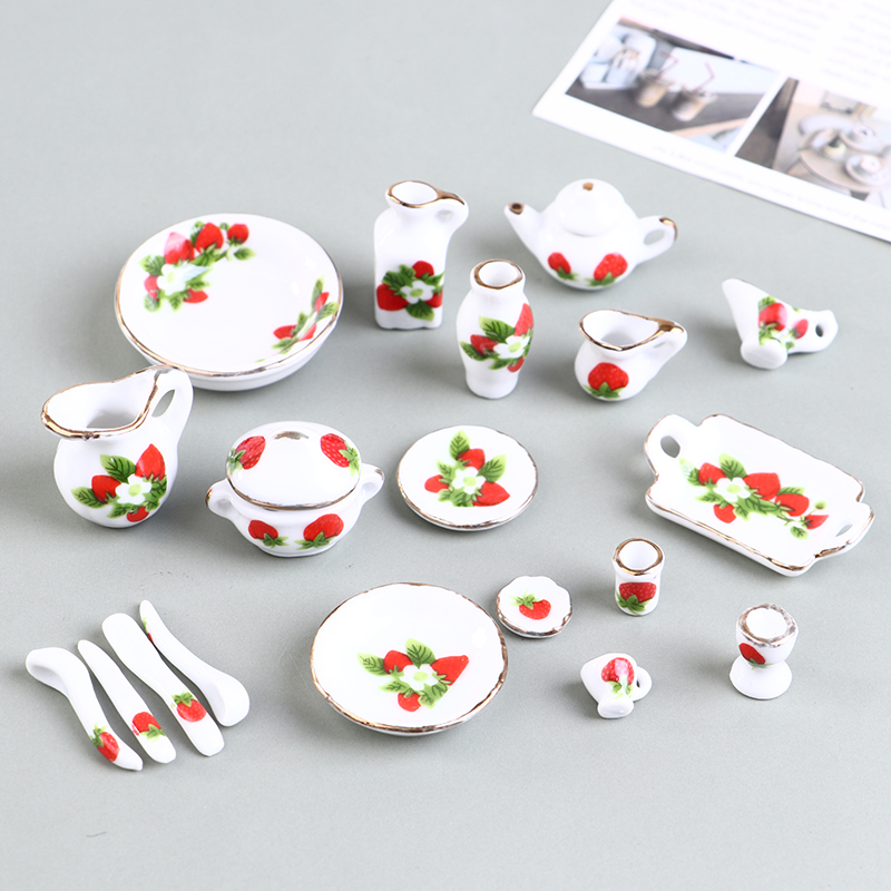 1 مجموعة 1:12 مصغرة بيت الدمية - مراجعة Tea Coffee Pot Set وسعره