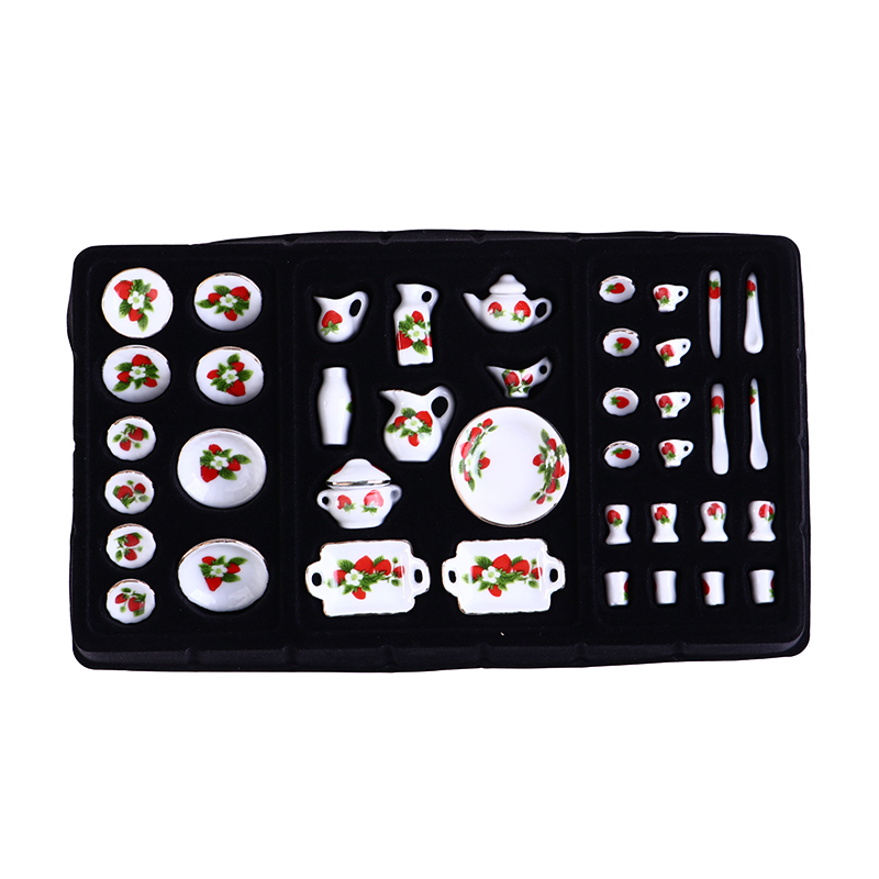 1 مجموعة 1:12 مصغرة بيت الدمية - مراجعة Tea Coffee Pot Set وسعره