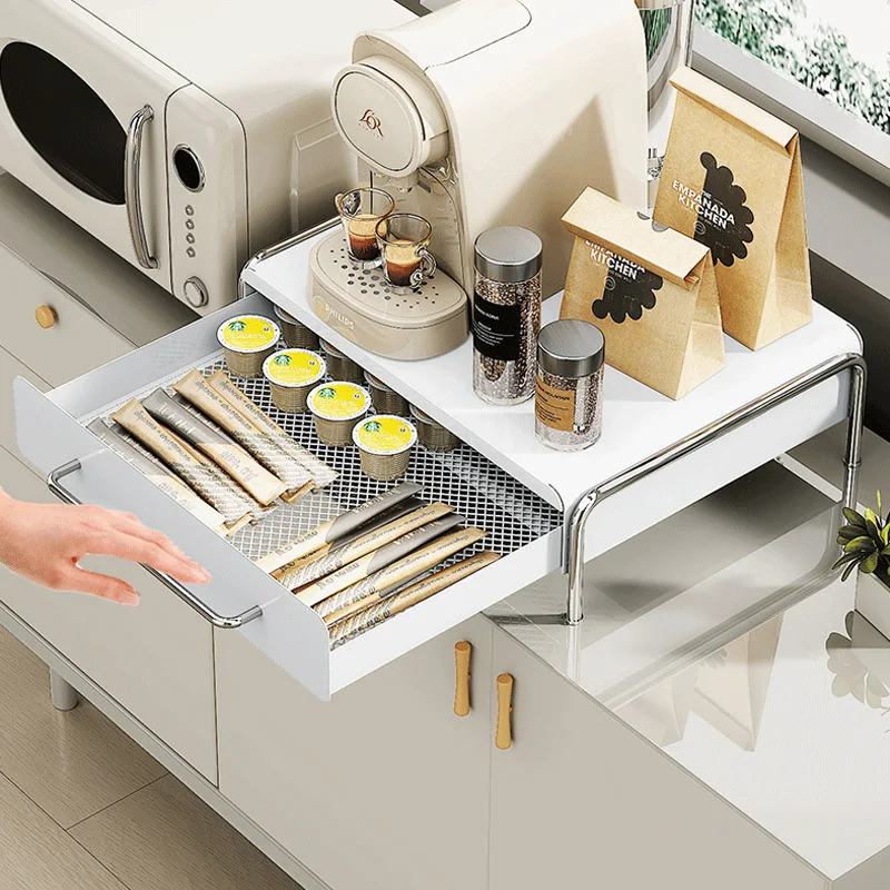 رف عرض وتخزين للكبسولات والقهو - مراجعة Coffee Tea Drawer Organizer وسعره
