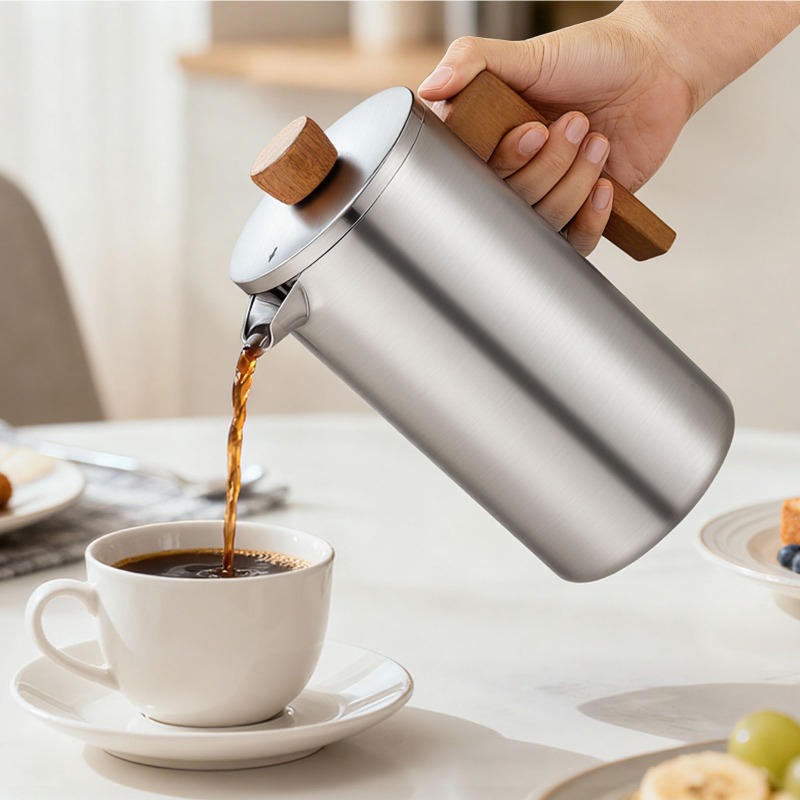 وعاء قهوة فرنسي من الفولاذ الم - مراجعة Coffee Tea Pots وسعره