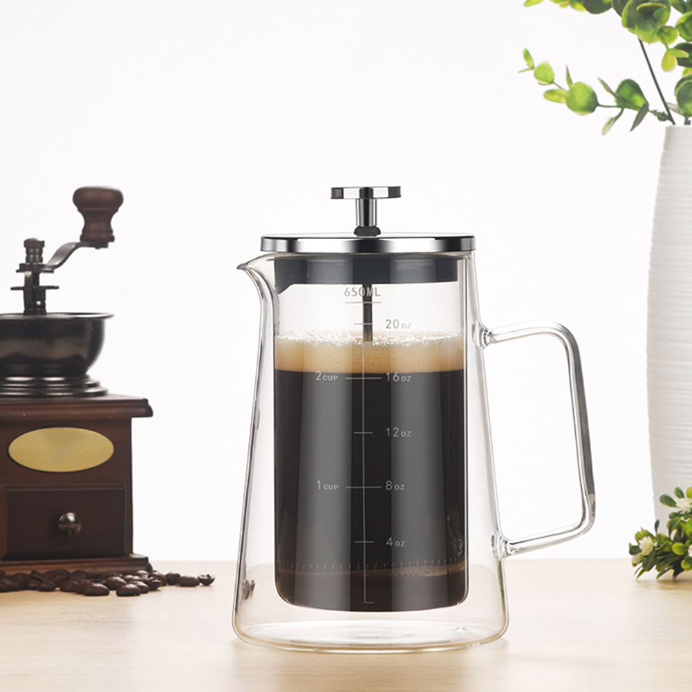 وعاء ضغط فرنسي مزدوج الطبقات و - مراجعة Coffee Tea Pots وسعره