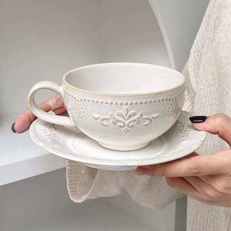 طقم أكواب وأطباق على شكل زهرة  - مراجعة Espresso Cup Saucer وسعره