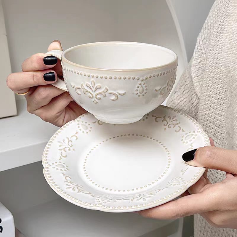 طقم أكواب وأطباق على شكل زهرة  - مراجعة Espresso Cup Saucer وسعره