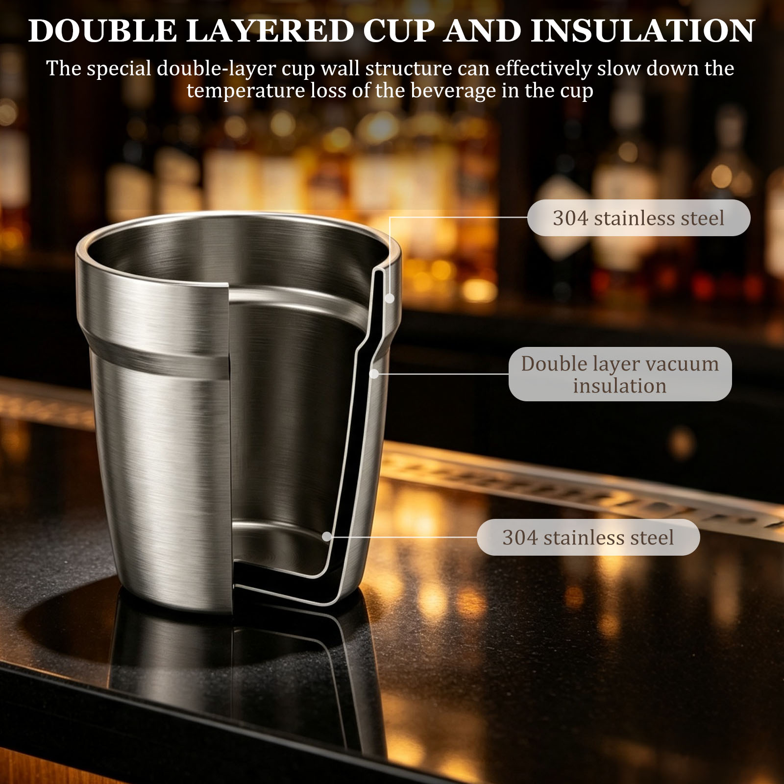 5/10 قطع أكواب قابلة للتكديس م - مراجعة Double Wall Mug وسعره