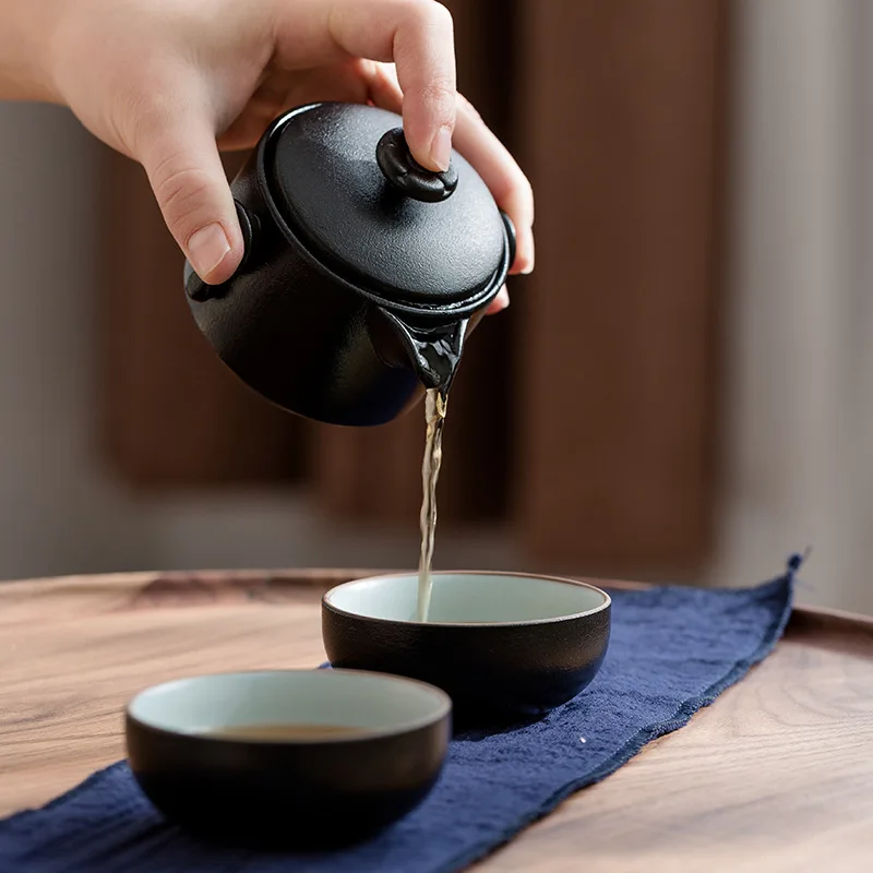 فخار أسود عالي الجودة 1 وعاء 2 - مراجعة Tea Coffee Pot Set وسعره