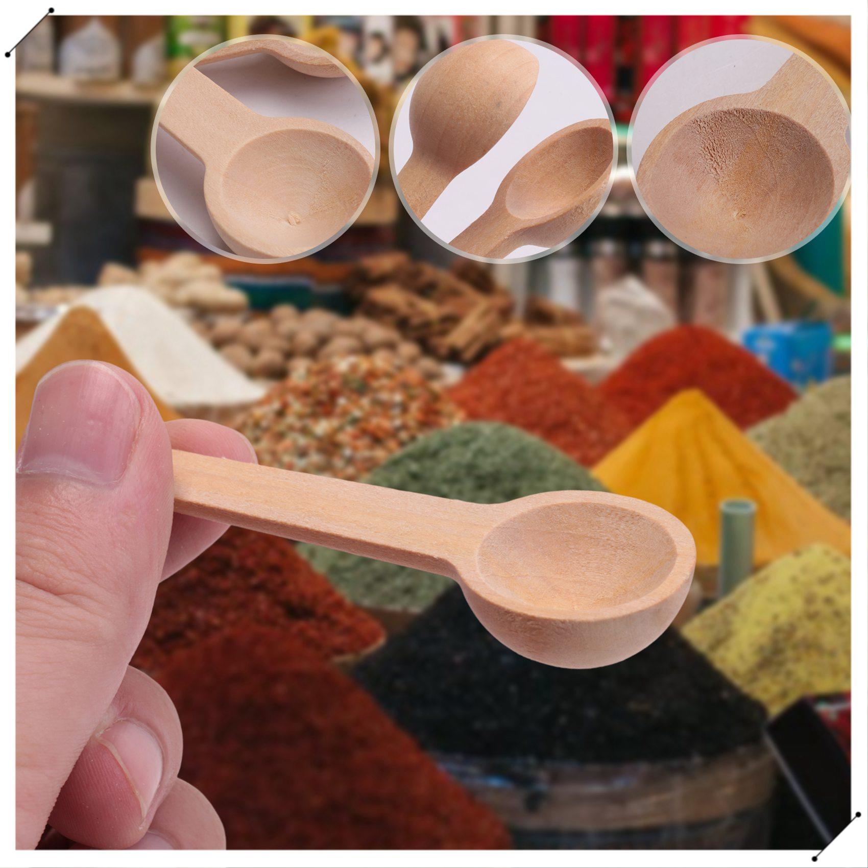100 قطعة ملاعق خشبية صغيرة ملا - مراجعة Coffee Tea Equipment وسعره