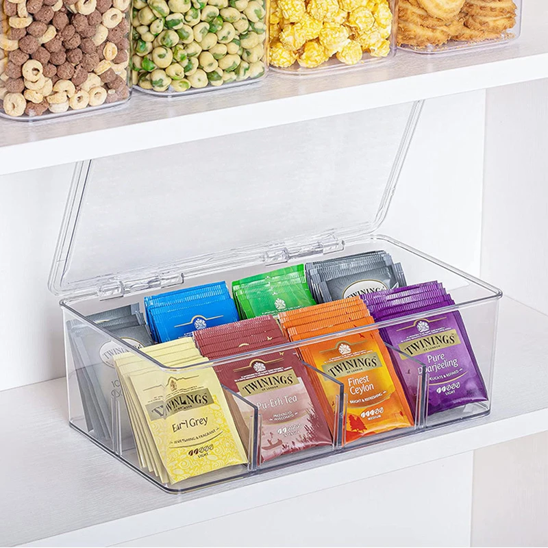 صندوق تخزين أكياس الشاي، صندوق - مراجعة Coffee Tea Drawer Organizer وسعره