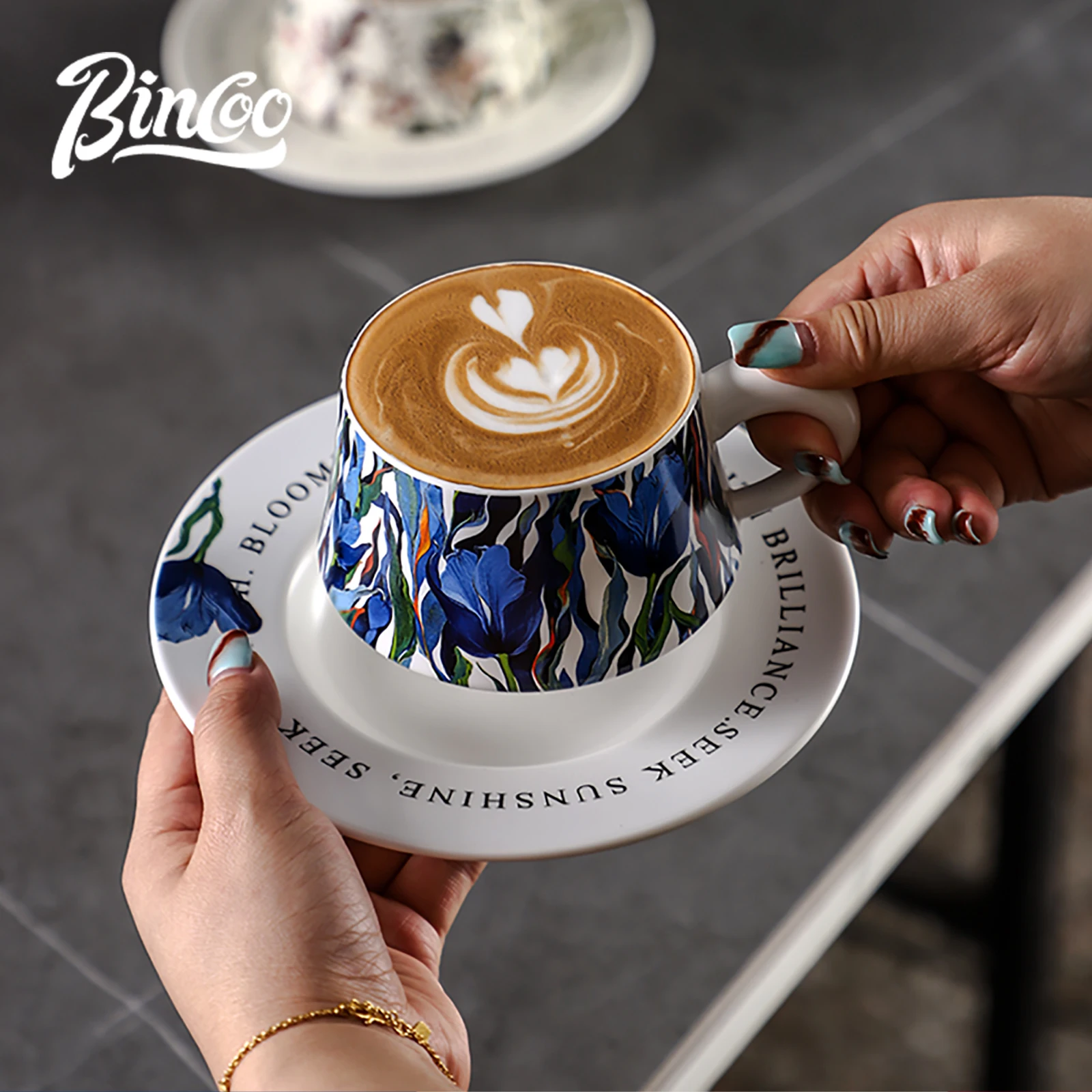 BINCOO 260 مللي فنجان قهوة سير - مراجعة Espresso Cup Saucer وسعره