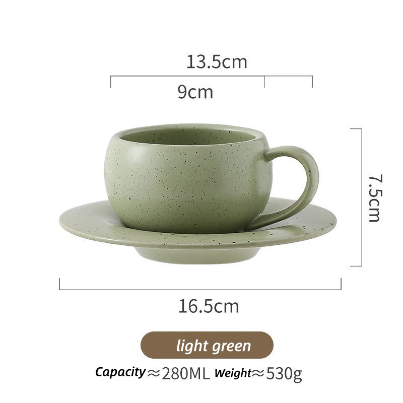 كوب قهوة سيراميك عتيق سعة 280  - مراجعة Espresso Cup Saucer وسعره