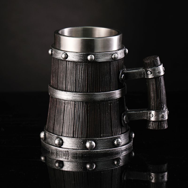 كوب بيرة بتصميم خشبي من الراتن - مراجعة Coffee Tea Pictures وسعره