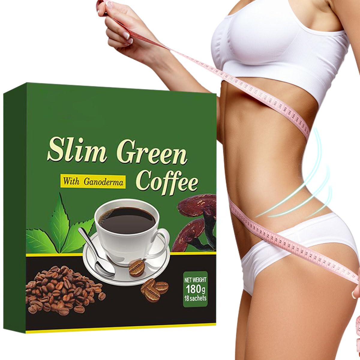 18 قطعة/صندوق قهوة خضراء رفيعة - مراجعة Coffee Tea Weight Loss وسعره