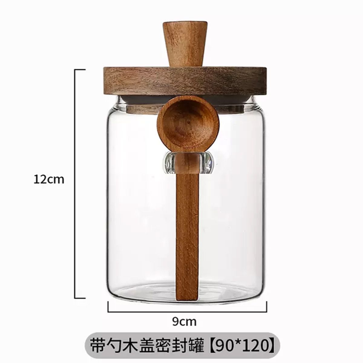 وعاء تخزين زجاجي بغطاء خشبي مح - مراجعة Coffee Tea Sugar Canisters وسعره