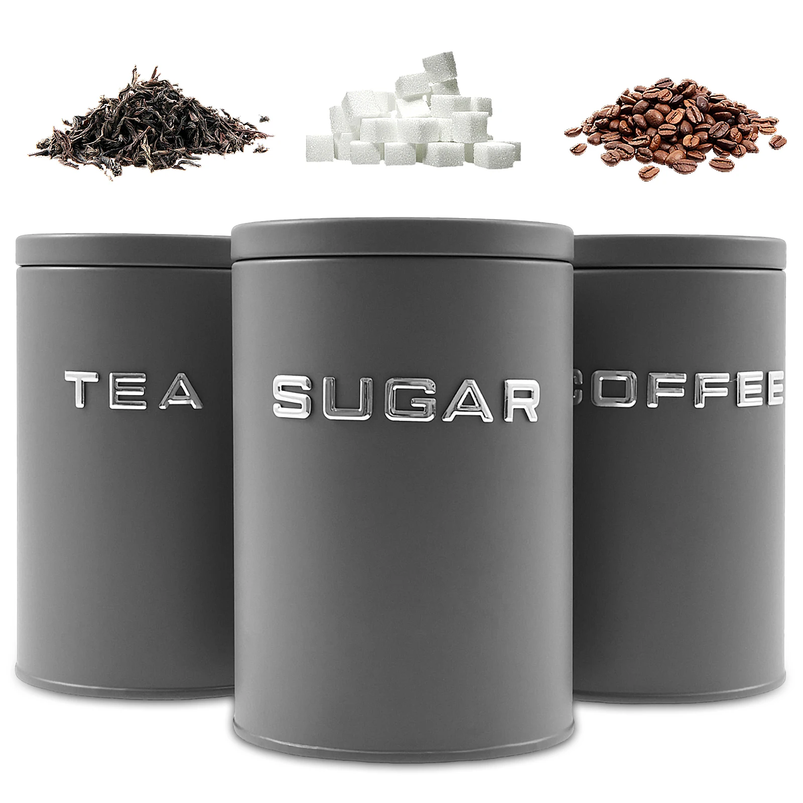3 قطعة علبة الشاي والقهوة والس - مراجعة Coffee Tea Sugar Canisters وسعره