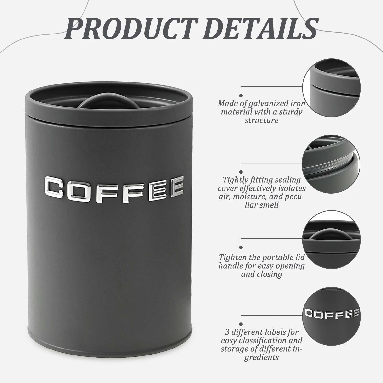3 قطعة علبة الشاي والقهوة والس - مراجعة Coffee Tea Sugar Canisters وسعره