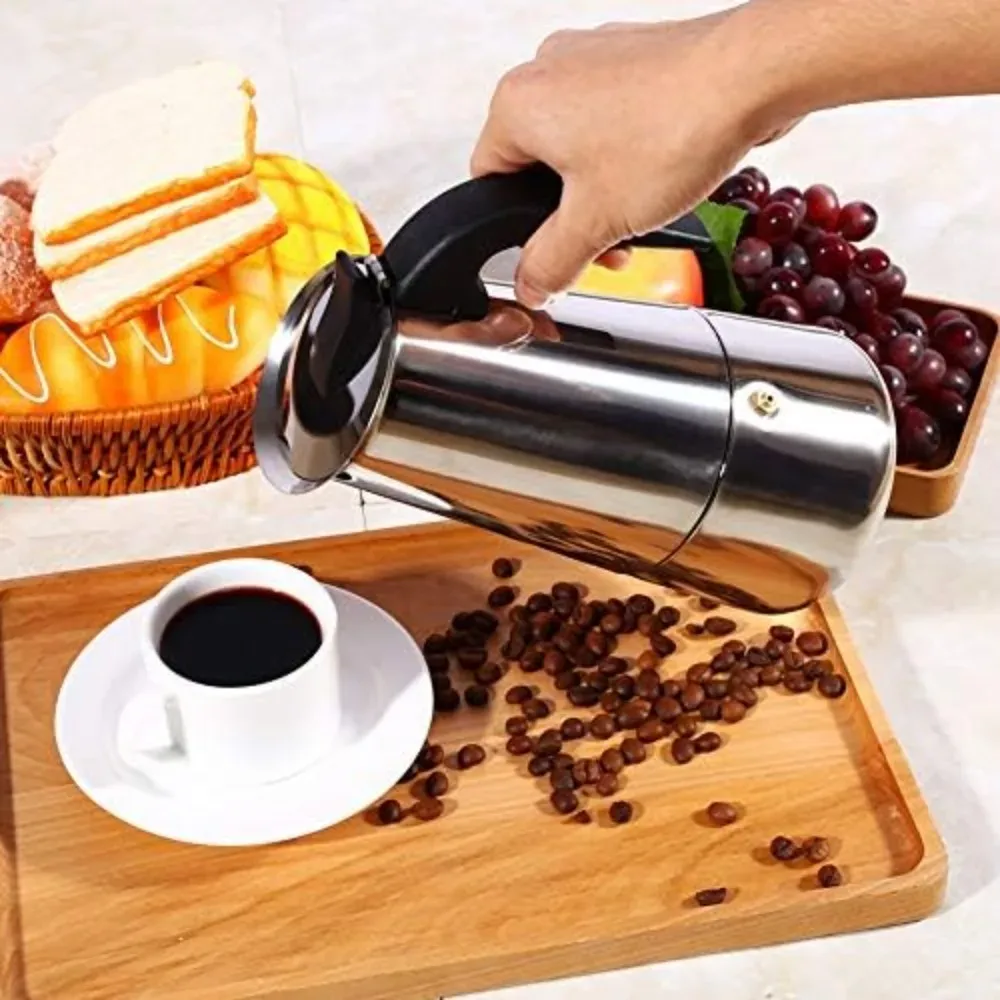 أواني قهوة موكا من الفولاذ الم - مراجعة Coffee Tea Pots وسعره