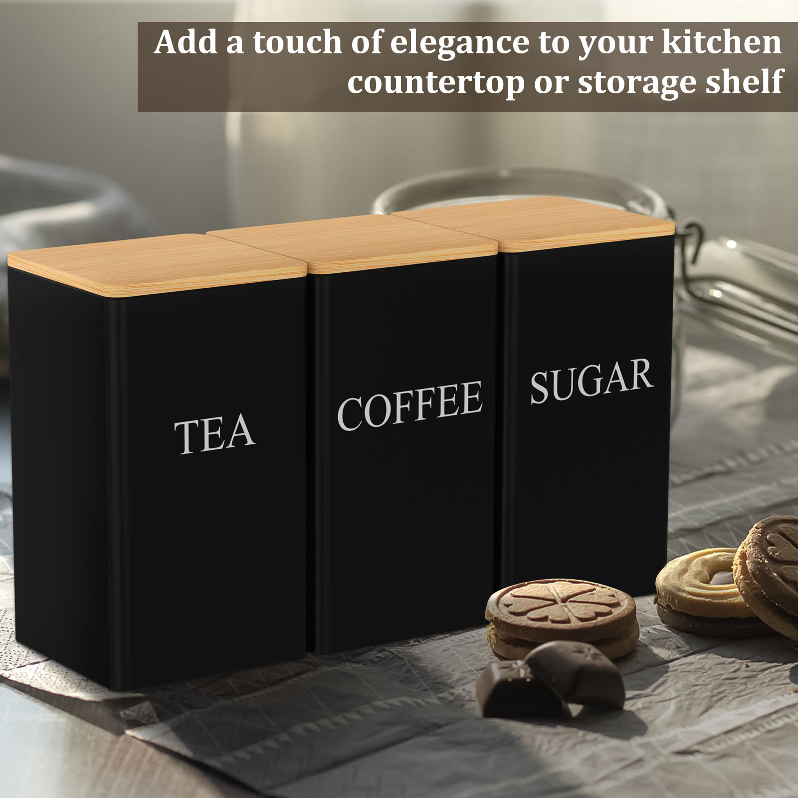 جرة تخزين حبوب البن، حاوية معد - مراجعة Coffee Tea Sugar Canisters وسعره